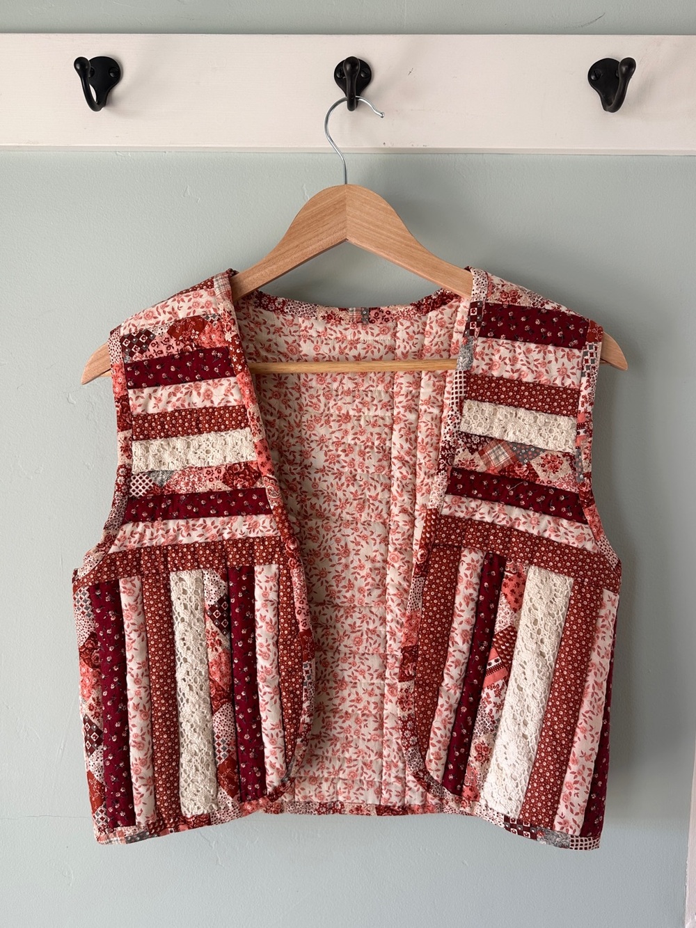 Vintage Patchwork Quilted Reversible Vest